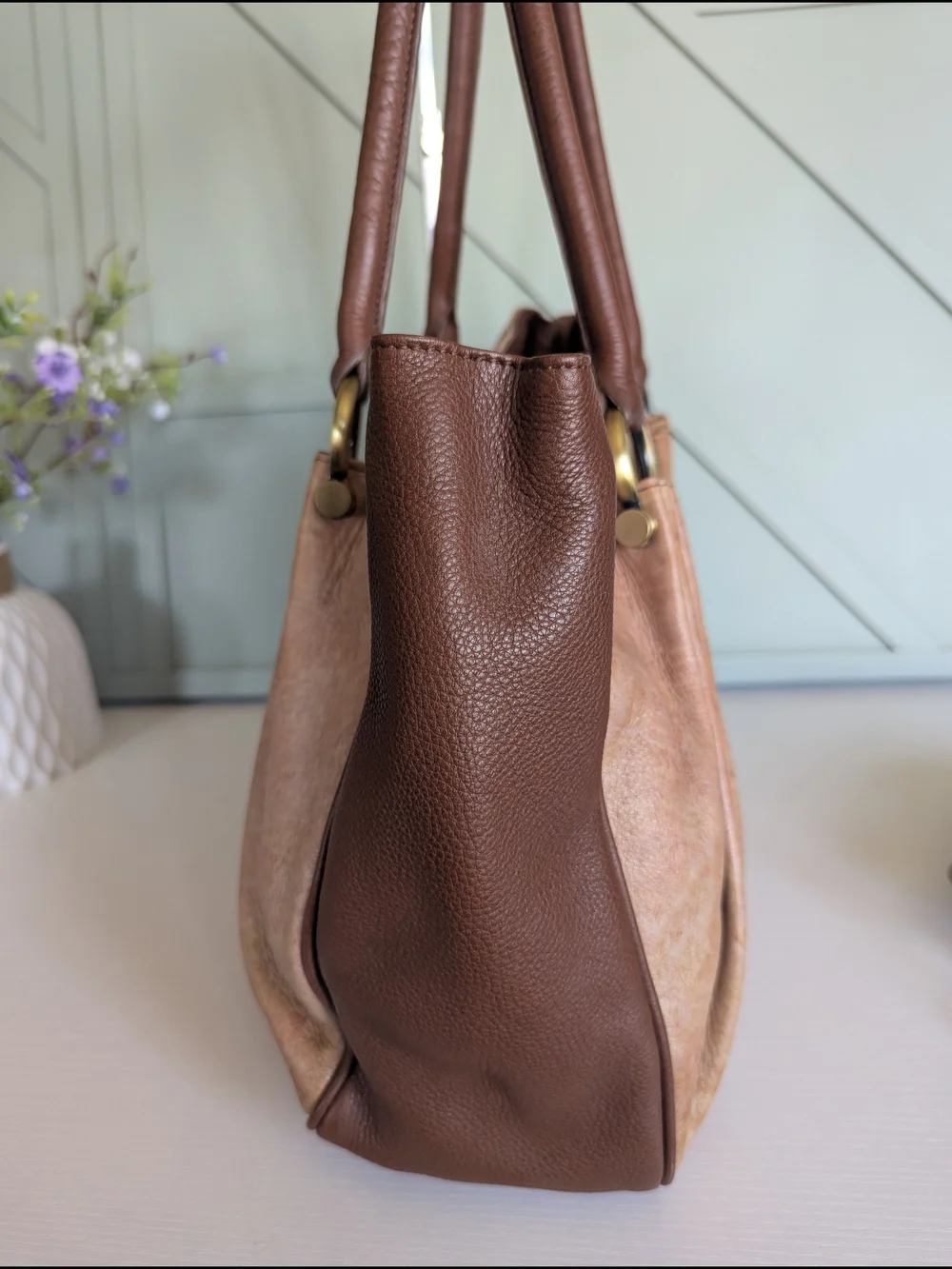 ICON Brown Dog Portrait Tote Bag Set with Matching Pouch & Card Case